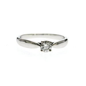 Au Tiffany & Co. 959 Platinum 0.24 CT Diamond Engagement Ring Size 4.5