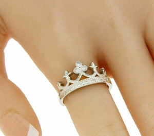 ▌Women's Beautiful 925 Sterling Silver CZ Crown Ring Size 5,6,7,8,9,10 »R13/1