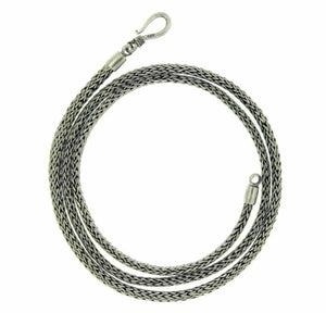 Unisex 925 Sterling Silver Wheat TULANG NAGA Bali Chain necklace Size 16" to 36"