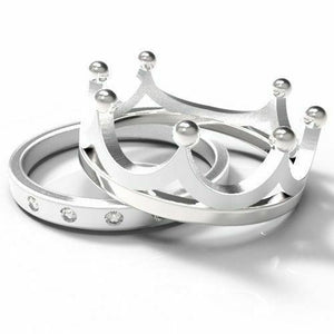 925 Sterling Silver Cz Crown Eternity Ring with Band Size 5 6 7 8 9 10» R47