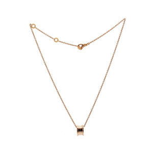 Auth Bulgari Bvlgari 18K Rose Gold B Zero 1 Pendant Necklace Size 15"-18" $4200