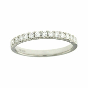 0.28 CT Natural Diamonds G SI1 in 14K White Gold Half Wedding Band Ring