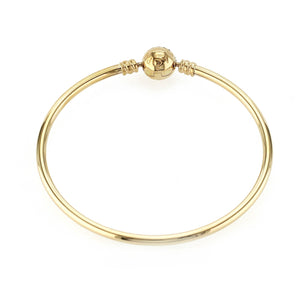 Authentic Pandora 14K Yellow Gold Moments Charm Beads Bracelet Size 7"
