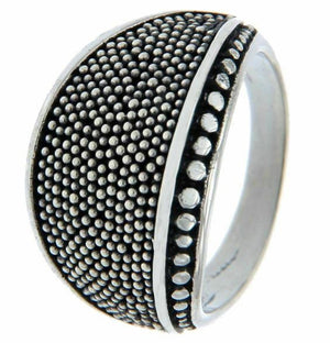 925 Sterling Silver Pebble Ring Size 7.5 » R18