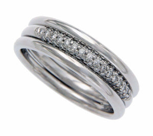 Men's/Women's Auth Scott Kay Platinum Pave Diamond Band Ring Size 8.25 »U48