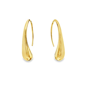 Au Tiffany & Co 18K Yellow Gold Tear Drop Elsa Peretti Earrings