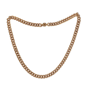 David Yurman 18K Rose Gold Diamond Cuban Chain 7mm Necklace Size 17" $35000