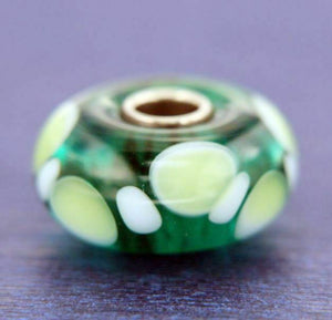 ¦AUTHENTIC TROLLBEADS Green Glass Bead » U33
