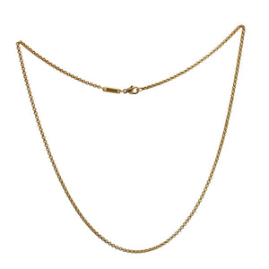 Authentic Chopard 18K Yellow Gold Link Chain Necklace Size 17"