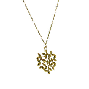 Au Tiffany & Co. Paloma Picasso 18k Yellow Gold Olive Leaf Pendant Necklace 18"