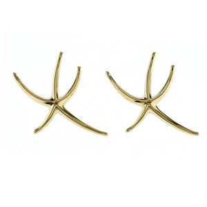 Tiffany & Co 18K Yellow Gold Elsa Peretti Gold Large Starfish Earrings