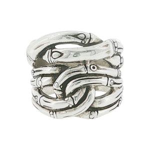 JOHN HARDY 925 Sterling Silver Bamboo Ring Size 7