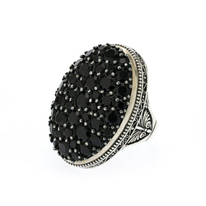 KONSTANTINO 925 Sterling Silver Circe Black Spinel Ring Size 7