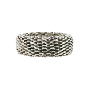 Tiffany & Co 925 Sterling Silver Somerest Mesh Ring Size 9