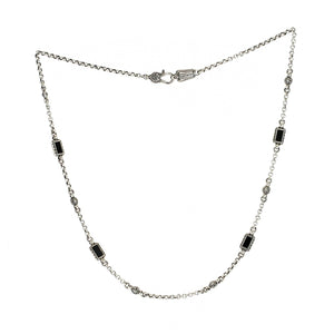 KONSTANTINO 925 Sterling Silver Calypso Onyx Pendant Necklace Size 18"