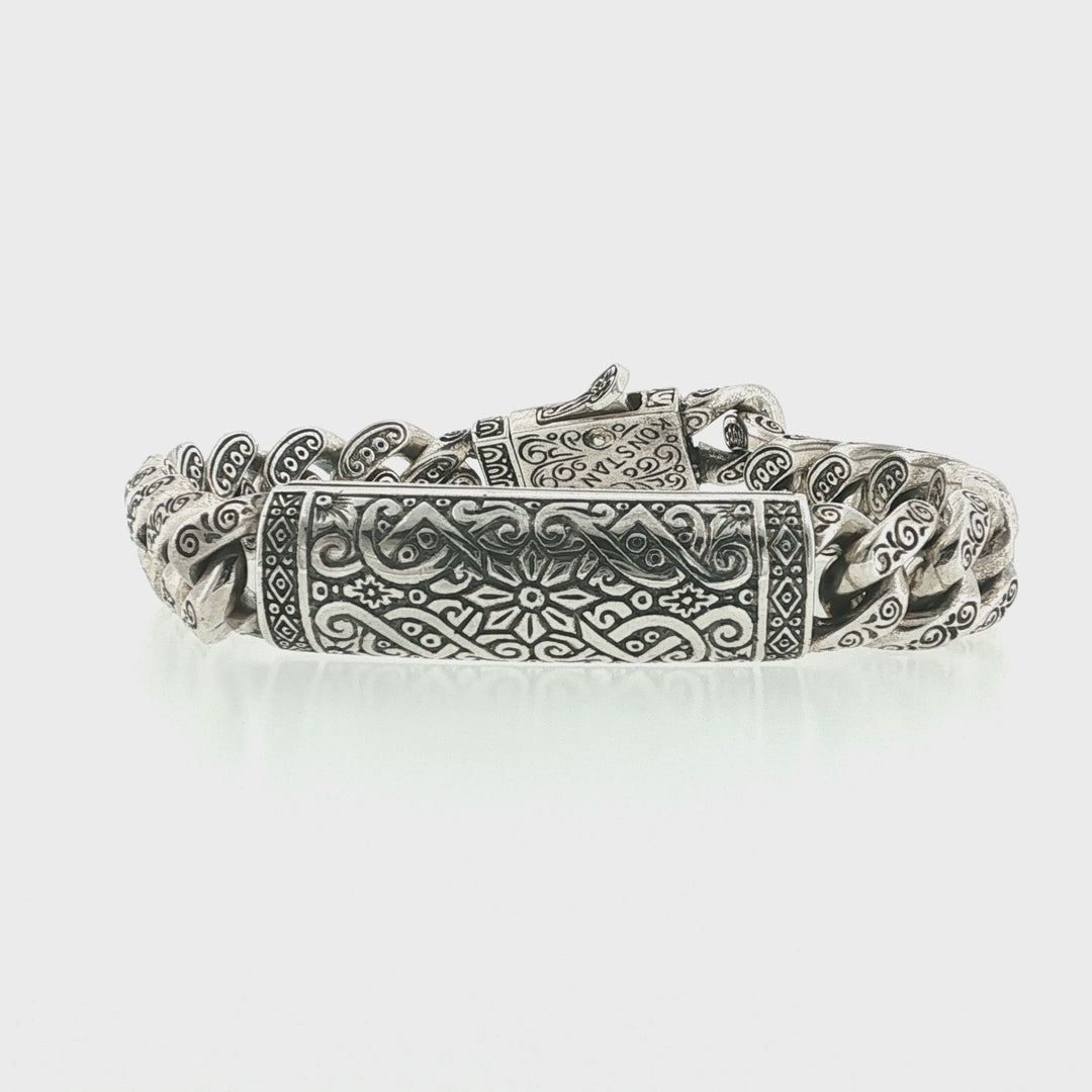Konstantino 925 Sterling Silver Ss Classic Link Bracelet Size 8"