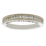 18K White Gold 0.26 CT Round Diamonds  Wedding Band Ring Size 6.5 »N18