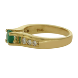 0.30 CT Diamonds & 0.50 CT Emerald in 18K Yellow Gold Ring