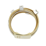 MARCO BICEGO Yellow & White 18 Gold Diamond Bridal Wedding Band Ring Size5 »ED36