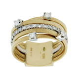 MARCO BICEGO Yellow & White 18 Gold Diamond Bridal Wedding Band Ring Size5 »ED36