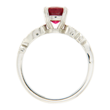 1.63 CT Ruby & 0.26 CT Diamonds in 14K White Gold Engagment Ring