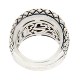 Scott Kay 925 Sterling Silver Diamonds Basket Weave Ring Size 6.75 »U47