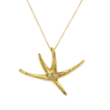 Tiffany & Co. 18K Gold Diamonds Large Starfish Elsa Peretti Necklace 16" »U116