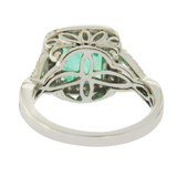 0.50 CT Diamonds & 2.50 CT Emerald in 14K White Gold Ring