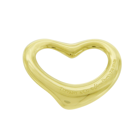 Tiffany & Co. 18k Yellow Gold Elsa Peretti Open Heart Pendant 27 mm »U120