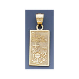 Fine 14K Yellow Gold High Polished My First Communion Pendant 4860