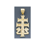Fine 14k Gold High Polished 18mm Caravaca Crucifix Pendant