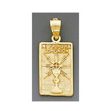Fine 14K Yellow Gold High Polished My First Communion Pendant 4857