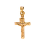Fine 14K Yellow Gold Crucifix Pendant With Christ 2 Different Design