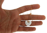 Auth DAMIANI D-Icon Ceramic 18K Gold Diamond Heart Necklace Size 20" $1728