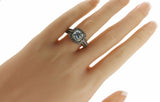 LeVian 14K Gold Chocolate & White Diamond Blue Topaz Engagement Ring S 6.75 »U34