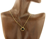 Authentic David Yurman 18K Yellow Gold Black Onyx Infinity Necklace 15"-17 »U46
