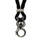 ▌925 sterling silver Braided Wool Rope Adjustable CZ Chain Necklace »CH25