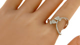 EFFY 14K White Gold Diamond Butterfly Ring Size 7.5 »U418