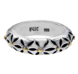 Solid Sterling Silver & 14 k Comfort Band Ring » R23