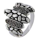 925 Sterling Silver Pebble Ring Size 8 »R16