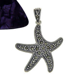 ¦Women's 925 Sterling Silver Marcasite Starfish Pendant » P514