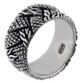Solid Sterling Silver Rope & Studded Band Ring»R212