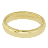 Authentic Tiffany & Co 18K Yellow Gold Wedding 4.5 mm Band Ring Size 8.75 »U116