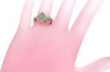 0.84 CT Invisible Set Princess Diamonds 18K White Gold Engagement Ring »BL120