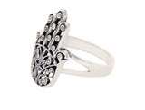 ▌925 Sterling Silver Hamsa Khamsa Hand Luck Ring Size 5,6,7,8,9,10 »U82