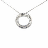 0.61CT Diamonds 18K Gold Circle Of Life Pendant 14K Gold Chain Necklace Size 16"