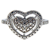 ¦Heart 925 Sterling Silver Diamond Ring »R221