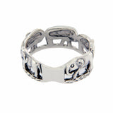 925 Sterling Silver Plain Open Elephant Band Ring Size 6,7,8,9,10 »U84