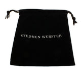Stephen Webster 925 Silver Red Coral Quartz Black Onyx Verne Bangle 6" $1995
