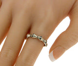 ▌Unisex 925 Sterling Silver Skull Band Ring Sizes 4,5,6,7,8,9,10,11,12,13 »R13/8